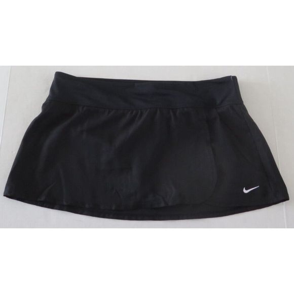 Nike NESSA391 001 Women's Sz L Black Solid Element Swim Boardskirt - Picture 1 of 8